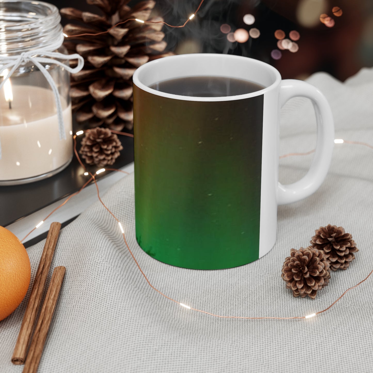 Northern Lights, Aurora Borealis Ceramic Mug 11oz