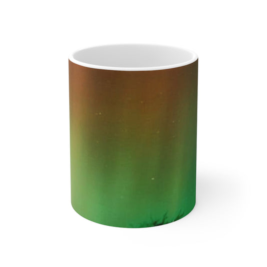 Northern Lights, Aurora Borealis Ceramic Mug 11oz