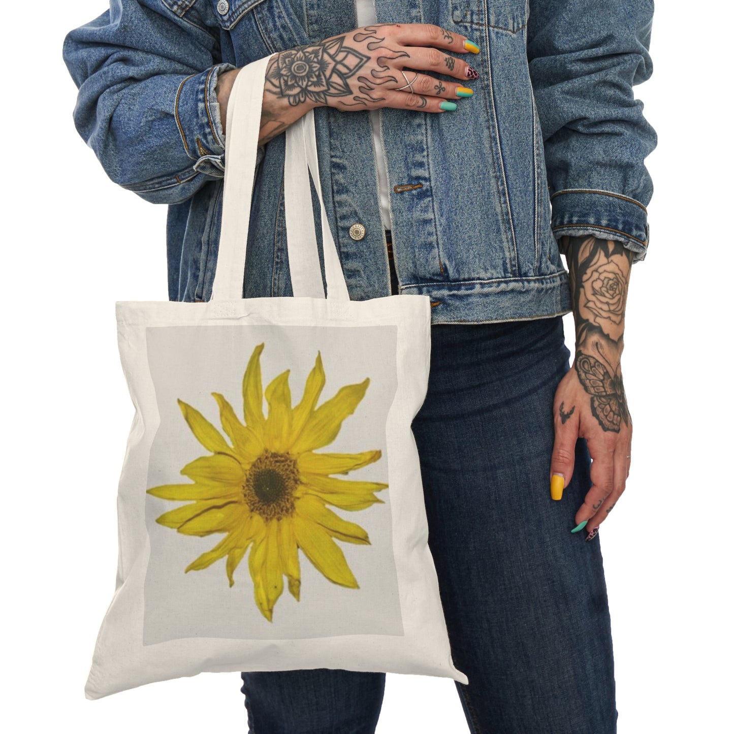 Chili Pepper/Sunflower Tote Bag 100% Organic Cotton